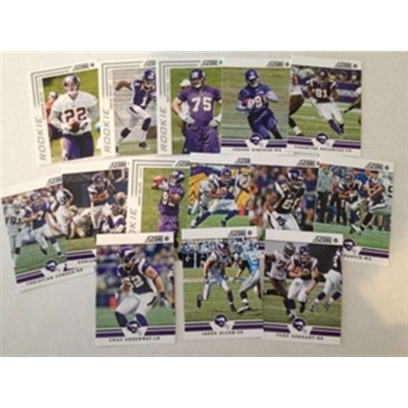 2012 Score w Rookies Minnesota Vikings Team Set 14 Cards
