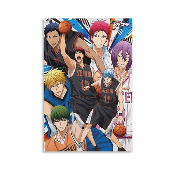 2012 Sports Anime Television Series Kuroko's Basketball Role Poster-denoise-denoise Painting On Canvas Wall Art Poster Scroll Picture Print Living Room Walls Decor Home Posters 24x36inch(60x90cm)