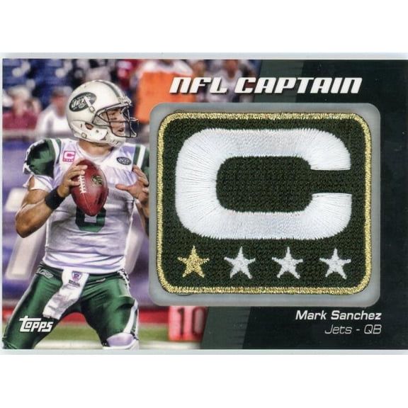 2012 TOPPS NFL CAPTAINS PATCHES #NCPMS MARK SANCHEZ NEW YORK JETS
