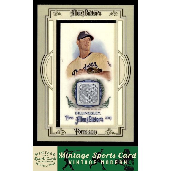 2012 Topps Allen & Ginter Chad Billingsley Relics MEM AGR-CBI Baseball Card