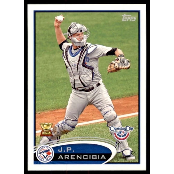 2012 Topps Opening Day 127 J.P. Arencibia NM-MT Toronto Blue Jays Baseball Card Toronto Blue Jays MLB Baseball Trading Card