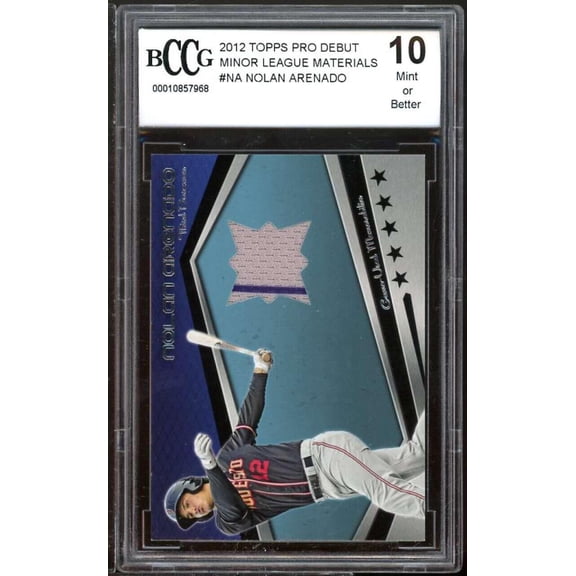 2012 Topps Pro Debut Materials Minors #NA Nolan Arenado Rookie BGS BCCG 10 Mint+