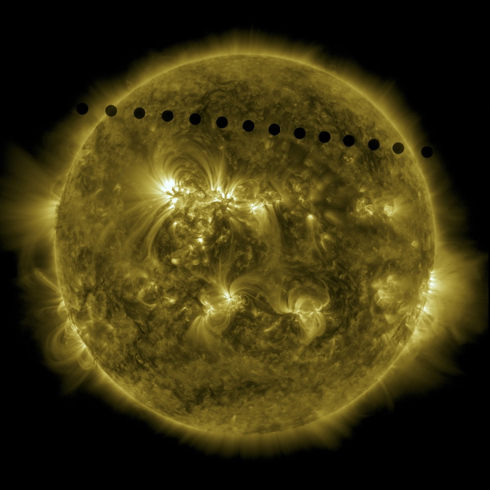 2012 Transit of Venus moving across the face of the Sun Canvas Art - Stocktrek Images (28 x 28)