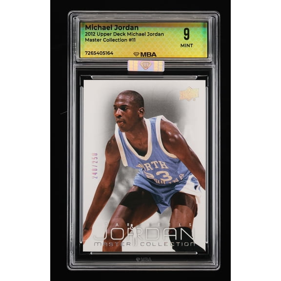 Graded 2012 Upper Deck Michael Jordan Master Collection #11 MBA 9 Silver Basketball Card