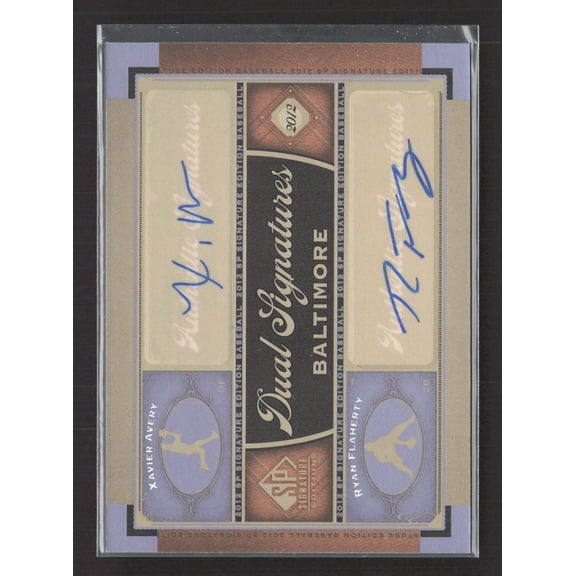 2012 Upper Deck SP Signature Edition Dual Signatures Xavier Avery Ryan Flaherty #D2MSL