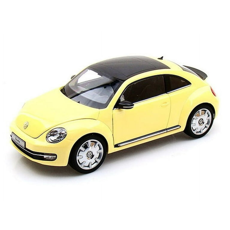2012 Volkswagen New Beetle Sun Flower Yellow with Black Top 1/18 Diecast  Model Car by Kyosho