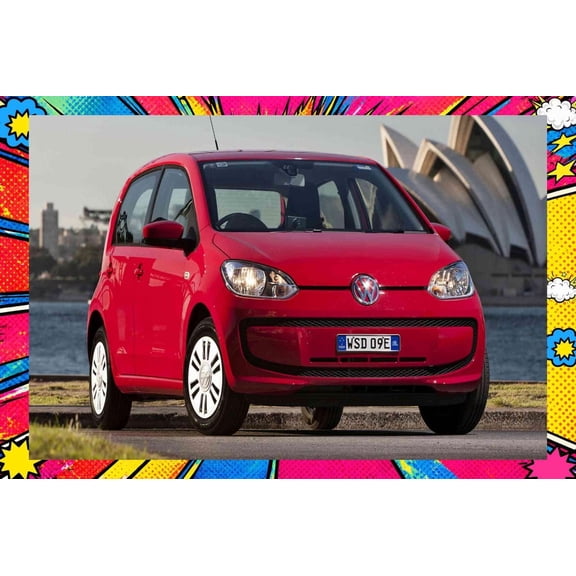 2012 Volkswagen Up 5 Door AU - Pop Art Edition | 20x30 Inch Laminated Poster | Vibrant Colors & Stunning Detail Wall Art