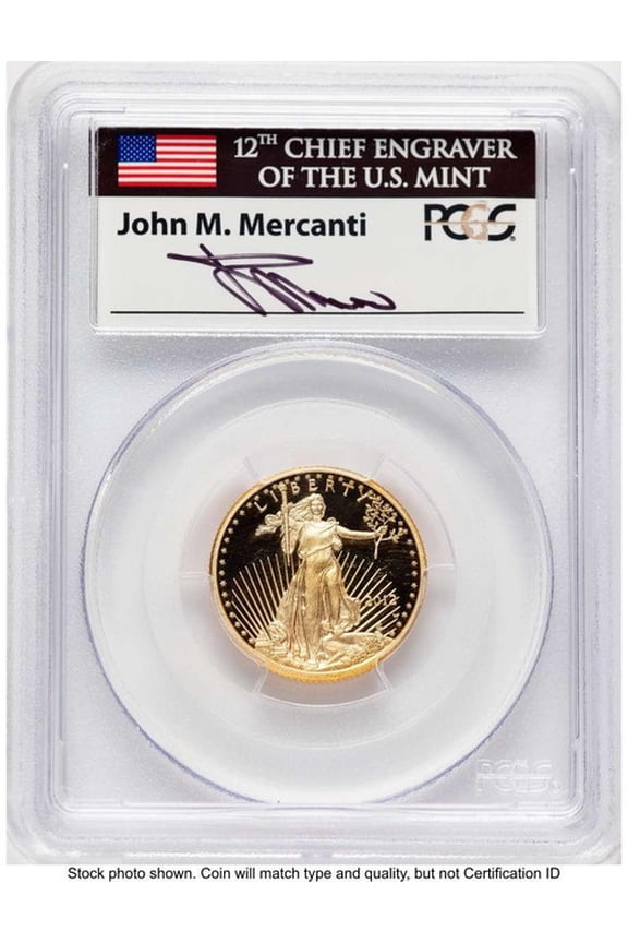 2012-W $10 1/4 oz American Gold Eagle Coin PCGS MS70, First Strike - HAT773872025