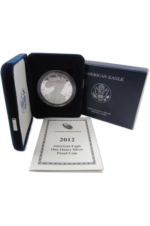 2012 W American Silver Eagle Choice Proof Bullion $1 Coin OGP COA