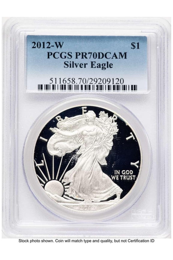 2012-W S$1 Proof American Silver Eagle Coin PCGS PR70 DCAM - HAT771259010