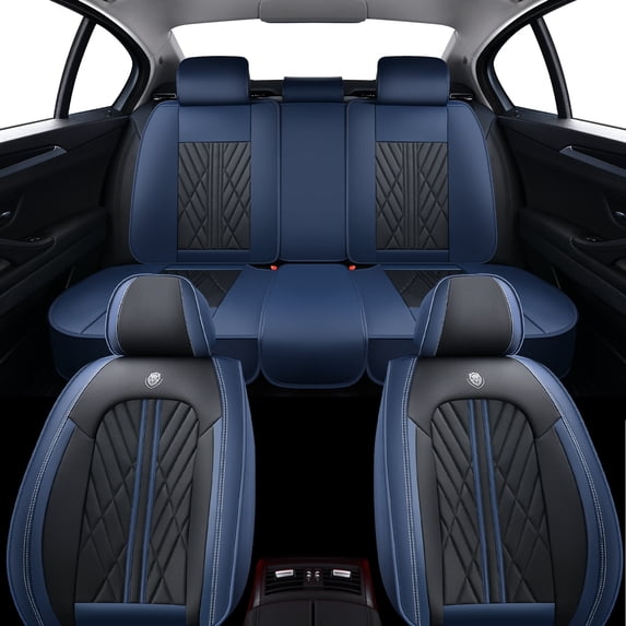 2012 for Hyundai Genesis Custom Fit Seat Covers Faux Leather Scratch Resistant Precision Fit Driving Comfort Armrest Compatible