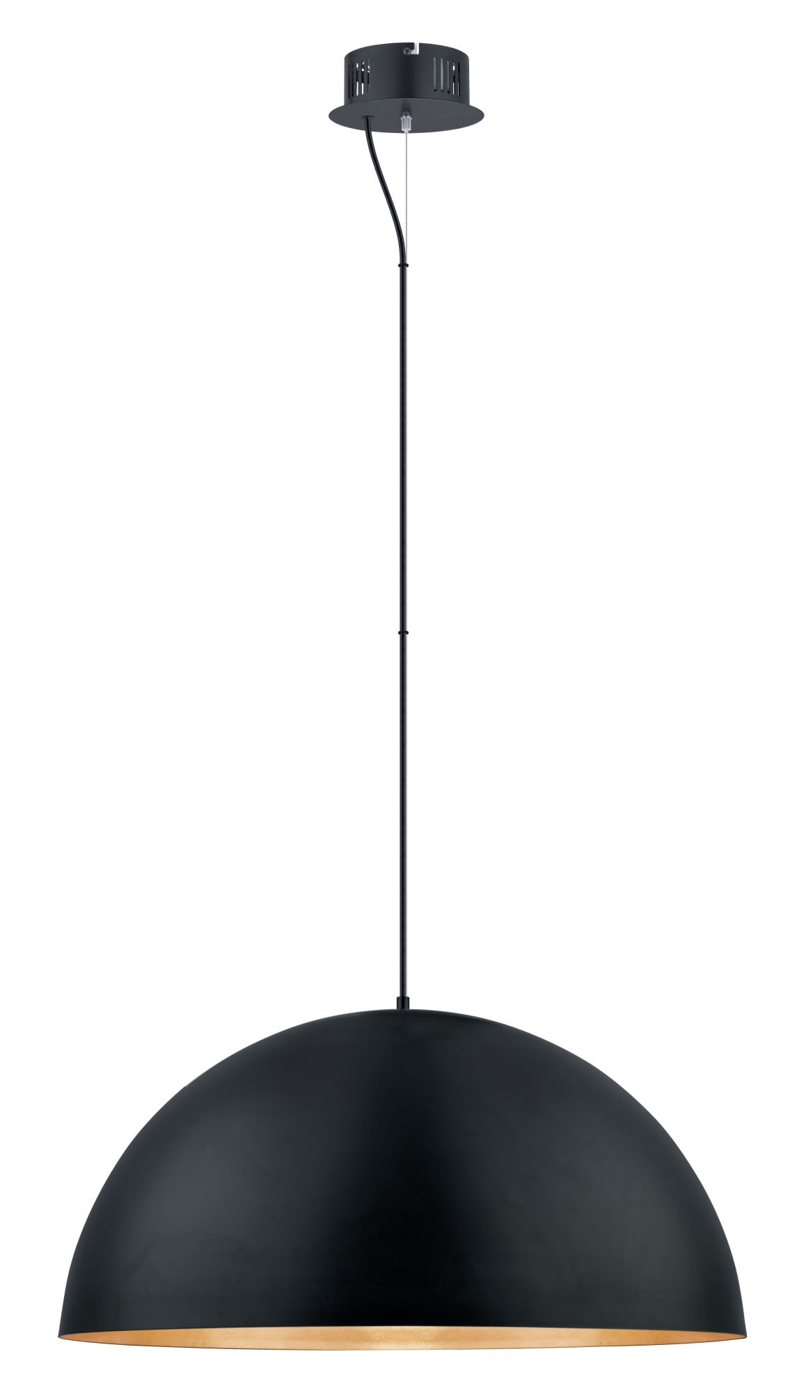 Gaetano Black and Gold LED Bowl Pendant Light