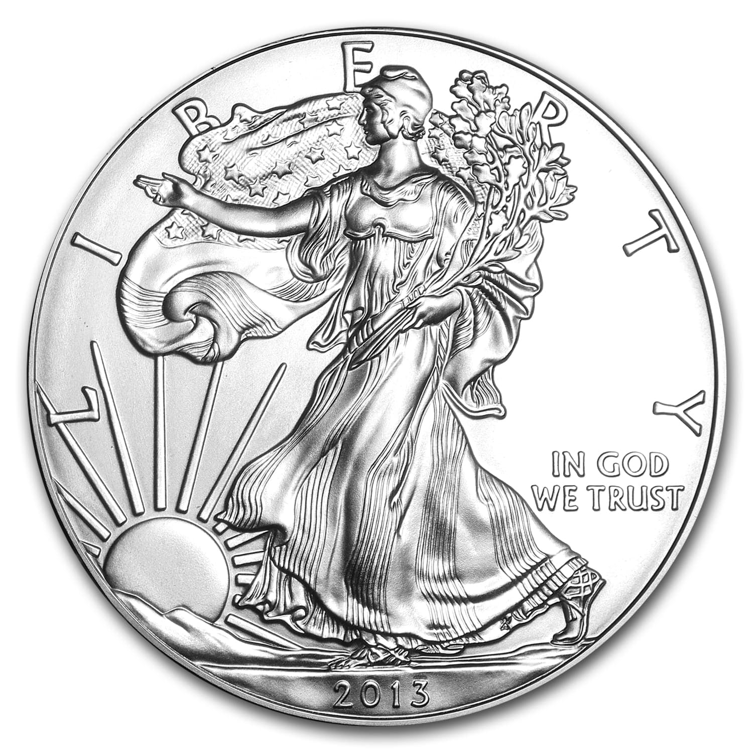 U.S. MINT 2013 1 oz American Silver Eagle Coin BU