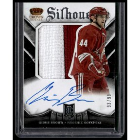 2013-14 Panini Crown Royale #172 Chris Brown Rookie Silhouette Patch Auto Phoenix Coyotes Hockey Card
