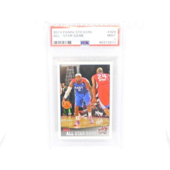 2013-14 Panini Stickers All-Star Game w Kobe Bryant #329 LeBron James Miami Heat/Los Angeles Lakers MINT PSA 9