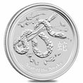 thumbnail image 1 of 2013 2 oz Silver Lunar Year of The Snake BU Australian Perth Mint In Cap, 1 of 3