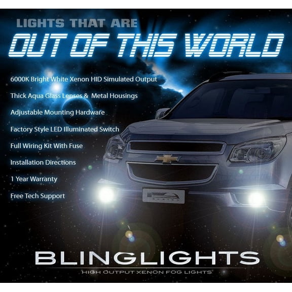2013 2014 2015 Chevrolet Chevy TrailBlazer Xenon Fog Lamps Driving Lights Foglamps Foglights Kit