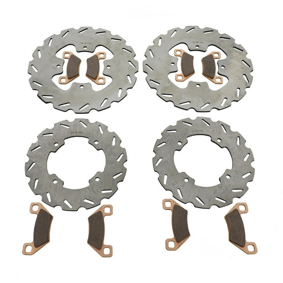 Brake Rotors & Pads for Arctic Cat Wildcat 1000 2013-2015 Front & Rear RipTide