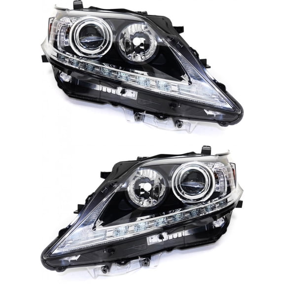 For 2013-2015 Lexus RX350/450h Headlight Driver and Passenger Side DOT Certified w/ Bulbs LX2518138 LX2519138 - Replaces 81170-48A80, 81130-48A80; for Japan Built