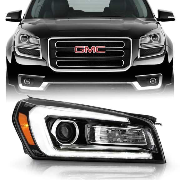 2013-2016 GMC Acadia Halogen LED Tube Projector Headlight Headlamp - Passenger