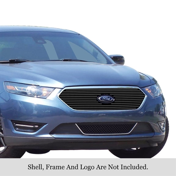 APS 2013-2019 Ford Taurus SHO Logo Show Black Stainless Steel Billet Grille 8x6 horizontal billet