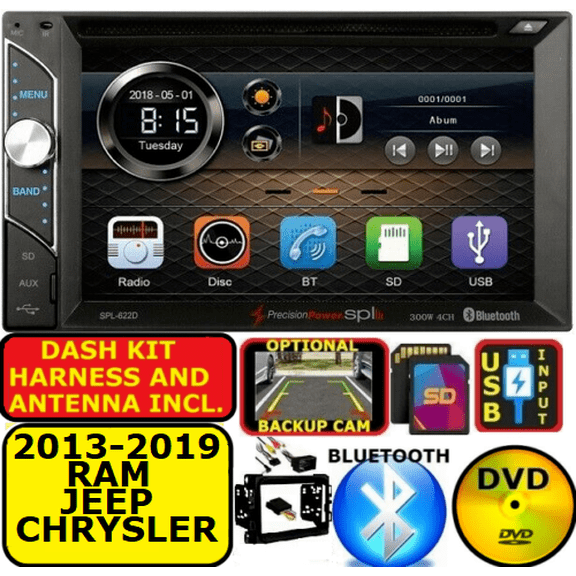 2013-2019 RAM JEEP CHRYSLER BLUETOOTH CD/DVD USB AUX SD CAR RADIO STEREO PACKAGE