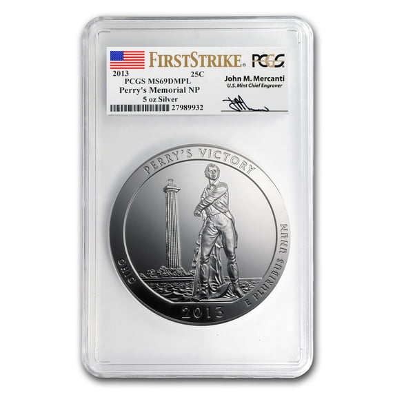 2013 5 oz Silver ATB Perry's Victory MS-69 DMPL PCGS(FS,Mercanti)