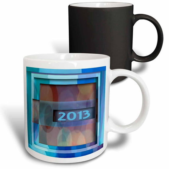 3drose, 2013, Abstract, Blue, 11oz Magic Transforming Mug