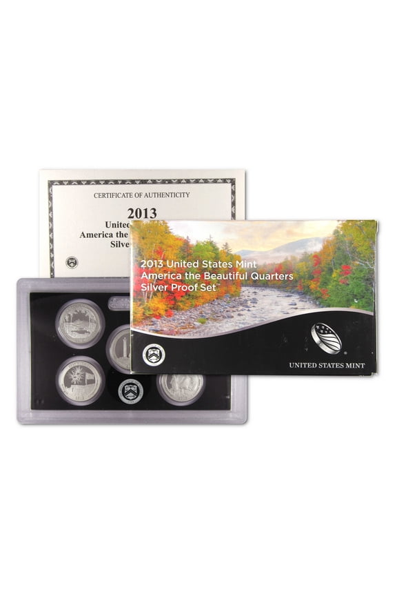 2013 America the Beautiful Quarter Silver Proof Set U.S. Mint OGP COA