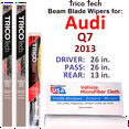 thumbnail image 1 of 2013 Audi Q7 Beam Blade Wipers (Set of 3) w/Rear Wiper, 1 of 3
