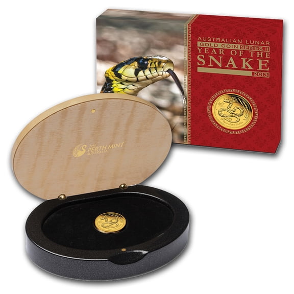 2013 Australia 1/10 oz Gold Lunar Snake Proof (Series II)