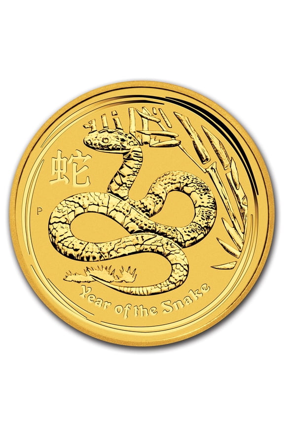 2013 Australia 1/4 oz Gold Lunar Snake BU (Series II)