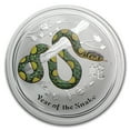 thumbnail image 1 of 2013 Australia 2 oz Silver Year of the Snake BU (Colorized), 1 of 2