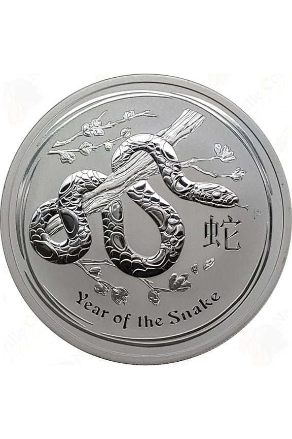 2013 Australian Year of the Snake 10 oz Circulated Silver Coin - In Capsule
