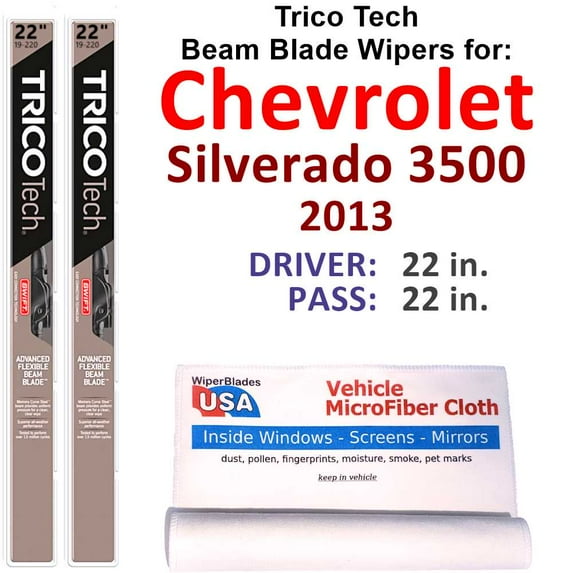 2013 Chevrolet Silverado 3500 Beam Blade Wipers (Set of 2)