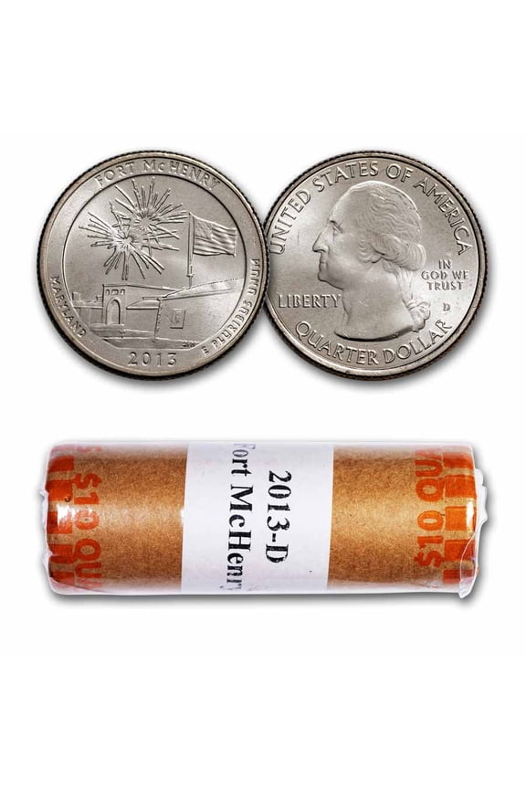 2013-D ATB Quarter Ft. McHenry National Monument 40-Coin Roll BU