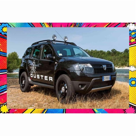 2013 Dacia Duster Aventure - Pop Art Edition | 12x18 Inch Laminated Poster | Vibrant Colors & Stunning Detail Wall Art