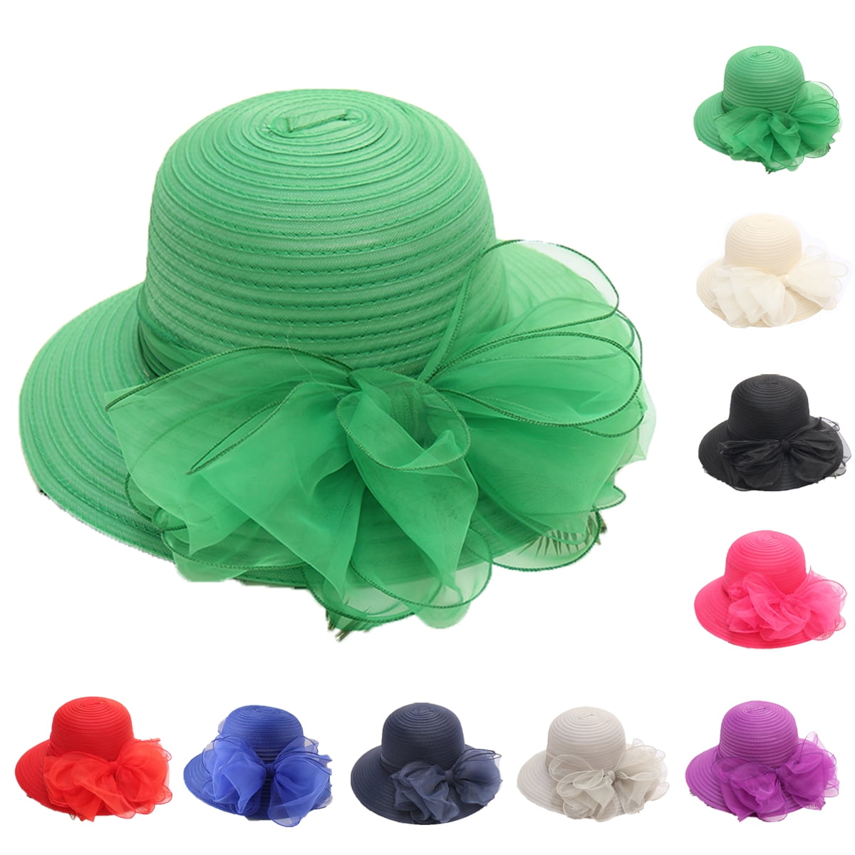 2013 Fashion Bow Wide Brim Organza Hat ...