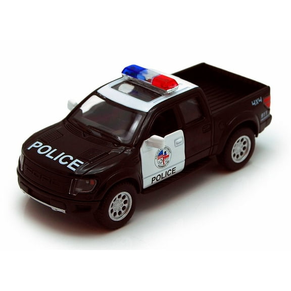 2013 Ford F-150 SVT Raptor Supercrew Police Truck, Black & White - Kinsmart 5365DP - 1/46 Scale Diecast Model Replica (Brand New, but NOT IN BOX)