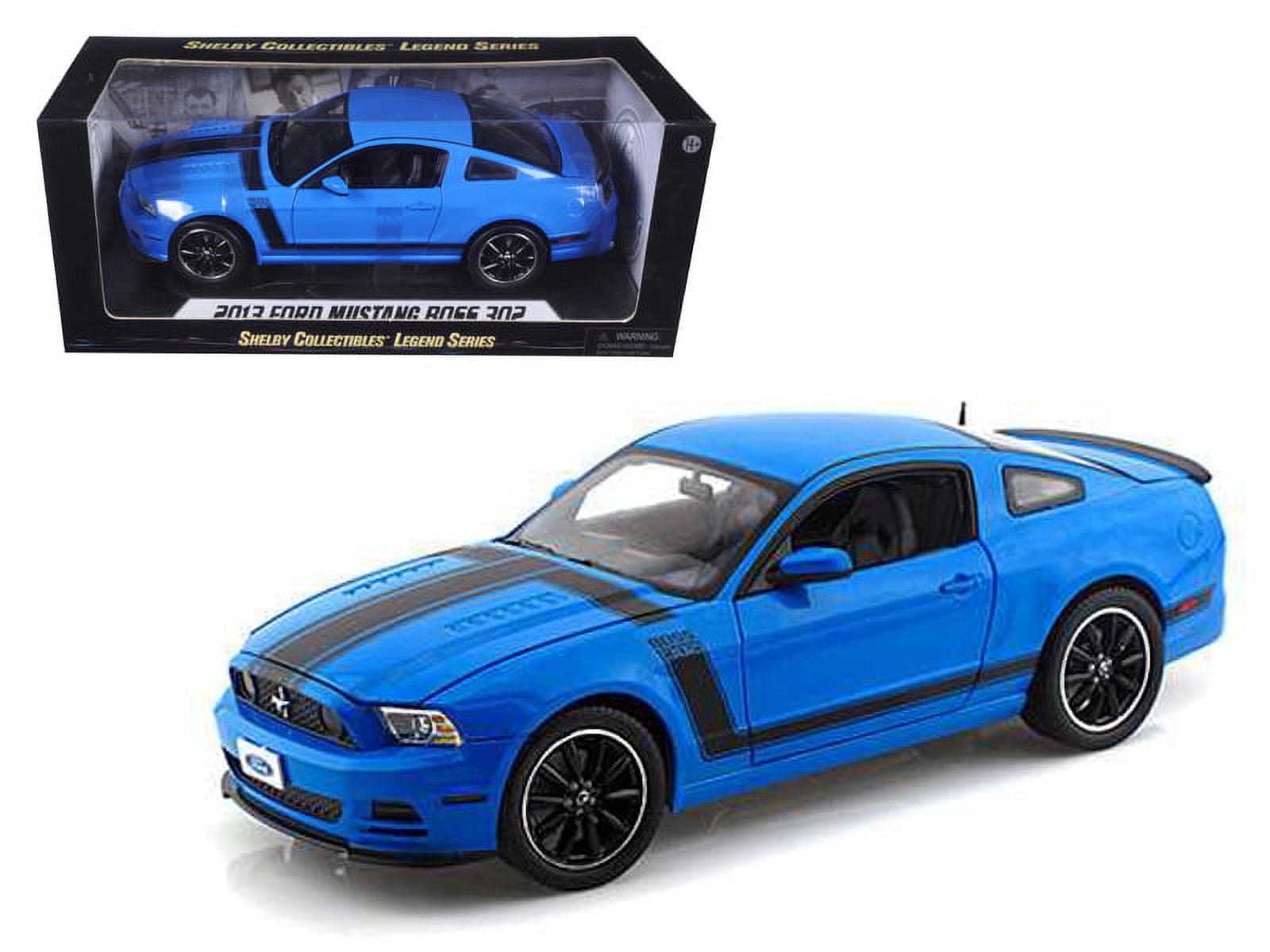 2013 Ford Mustang Boss 302 Blue 1/18 Diecast Car Model by Shelby