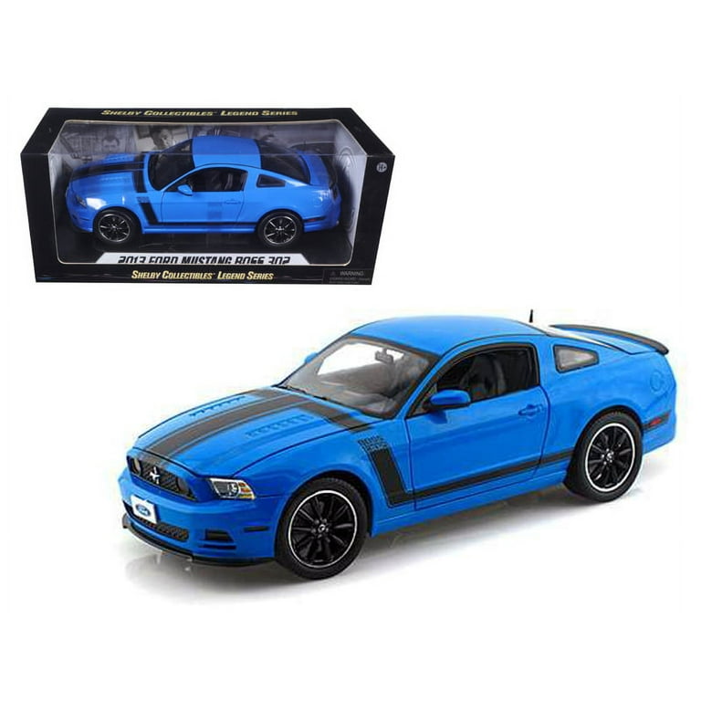 2013 Ford Mustang Boss 302 Blue 1/18 Diecast Car Model by Shelby