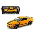 thumbnail image 1 of 2013 Ford Mustang Boss 302 Yellow with Black Stripes 1/18 Diecast Model Car by Shelby Collectibles, 1 of 7