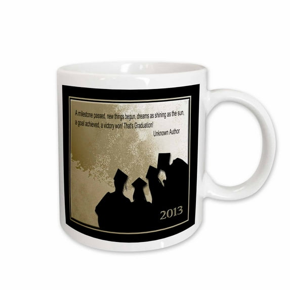 3drose, 2013 Graduates, a Milestone Passed, Gold, 11oz Mug