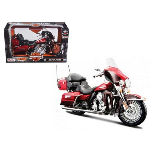 2013 Harley Davidson FLHTK Electra Glide Ultra Limited Red Bike Motorcycle Model 1/12 by Maisto
