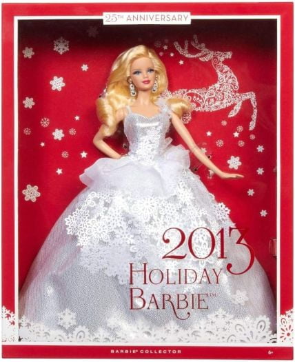 Mattel Holiday Barbie Doll - 25th Anniversary Collectible - Model