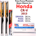 thumbnail image 1 of 2013 Honda CR-V Performance Beam Wipers (Set of 3) w/Rear Wiper, 1 of 3