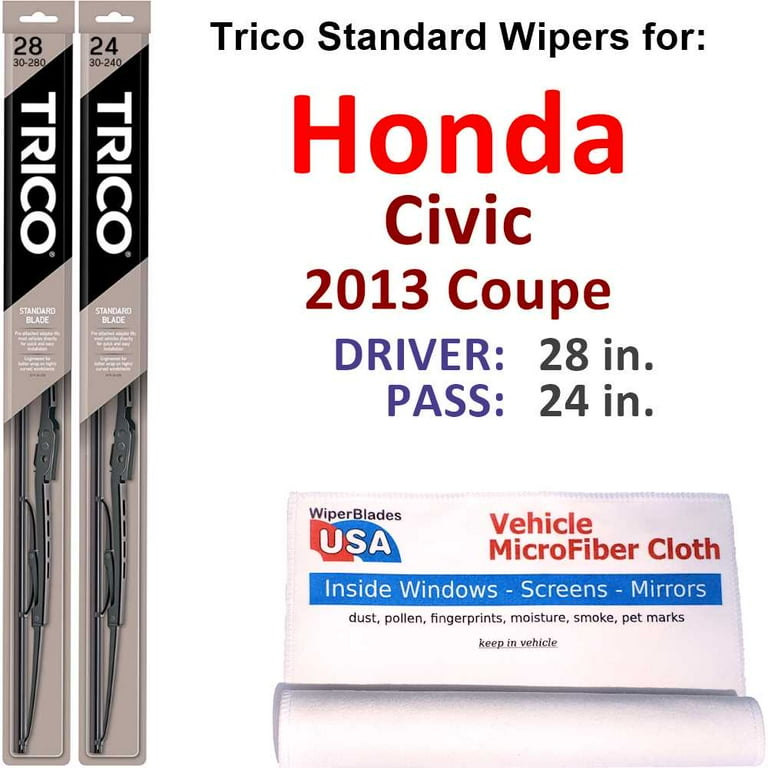 2013 Honda Civic Wiper Blades Set of 2