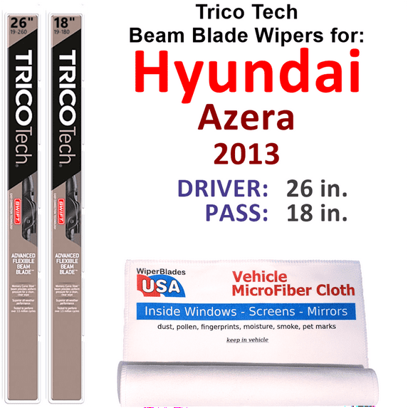 2013 Hyundai Azera Beam Blade Wipers (Set of 2)