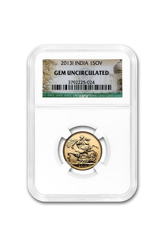 2013-I India Gold Sovereign Gem Uncirculated NGC