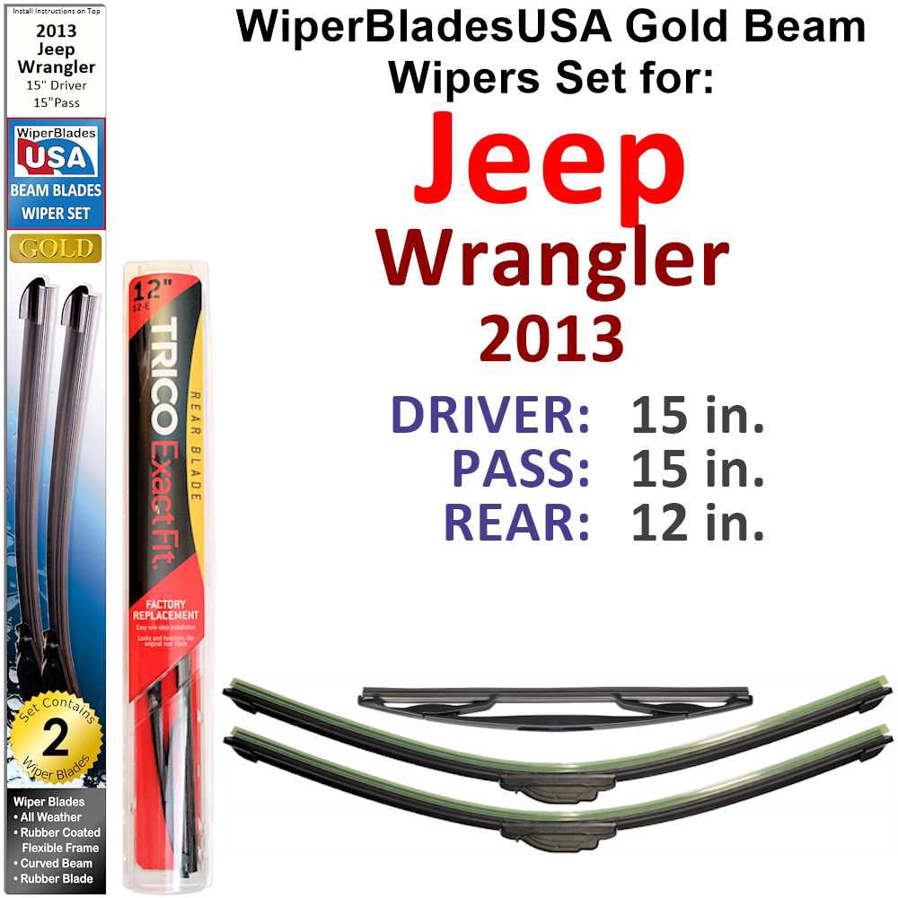 Jeep Wrangler Wiper Blade Size